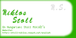 miklos stoll business card